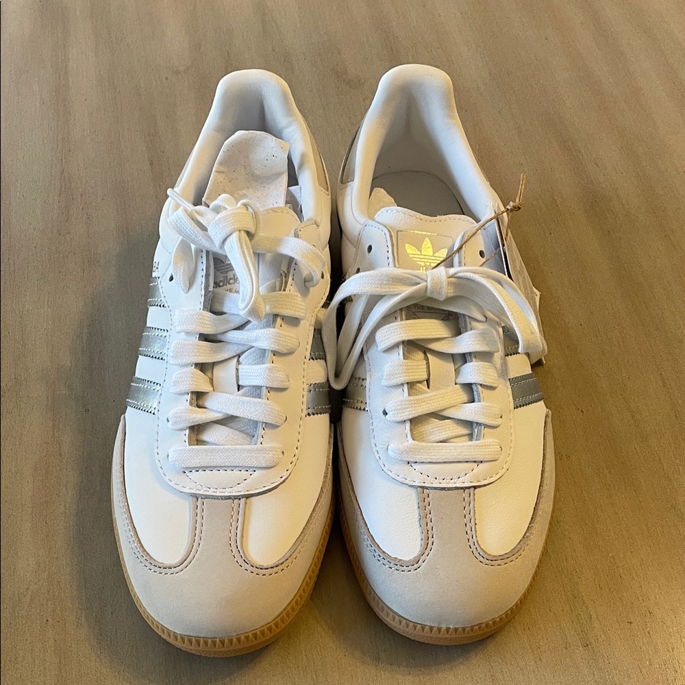 Adidas Classic White and Gray Sneakers Samba OG W